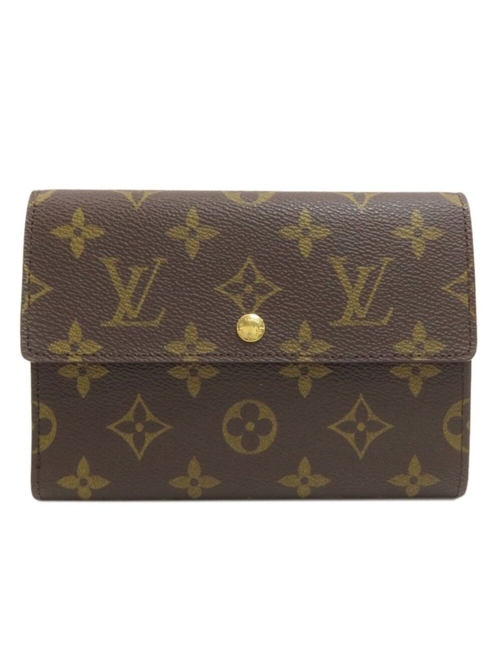 Louis Vuitton Porte Tresor Etui Papiers Trifold Wallet Monogram Canvas